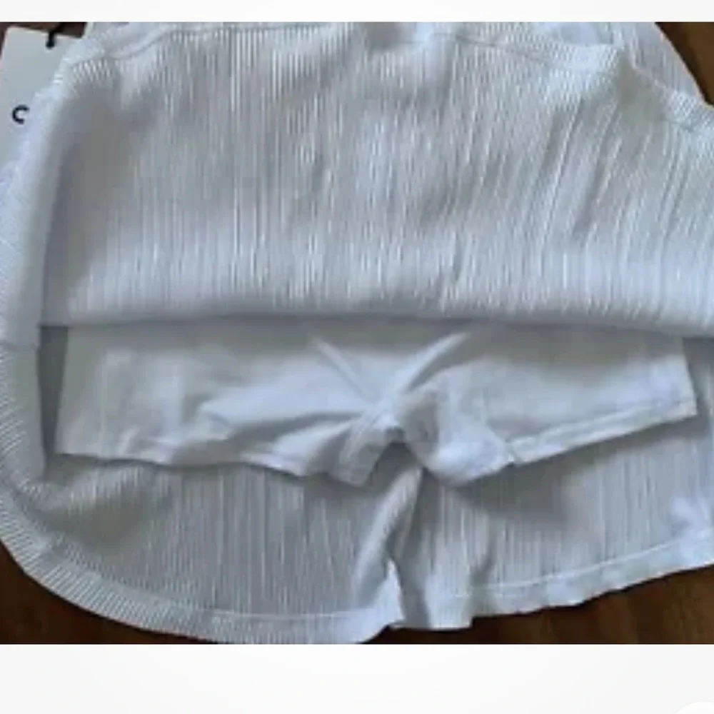 Alo Yoga Micro Plisse Tennis Skirt Built In Shorts White Size XS New Logo NWT